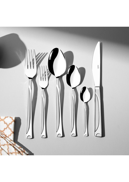 Fiesta Saten 6 Kişilik 36 Parça Kutulu Çatal Kaşık Bıçak Takımı