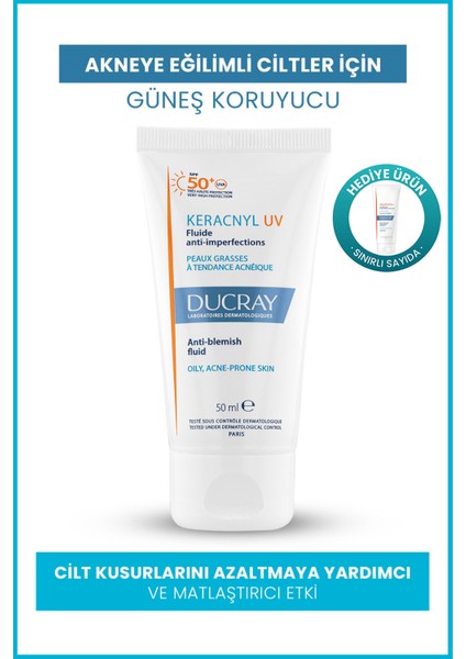 Keracnyl Cilt SPF50+ Kusurlarını Azaltan Matlaştırıcı Etkili Güneş Kremi x Anaphase Şampuan 100ML