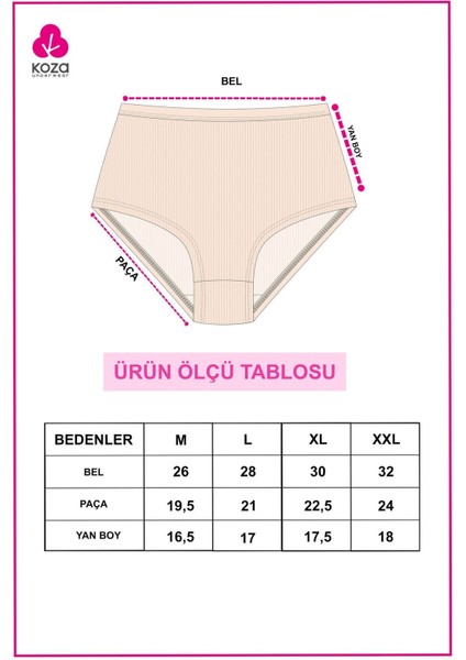 Kadın 5'li Fitilli Ekstra Yüksek Bel Külot