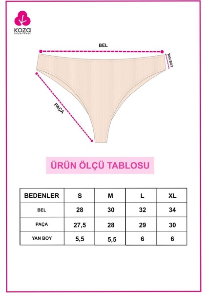 Kadın 7'li Fitilli Brazilian Külot