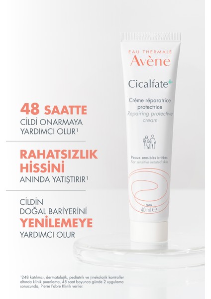 Cicalfate+ Yıpranmış ve Hassas Ciltler Için Bakım Kremi 40ML x Cleanance Yüz Temizleme Jeli 25ML