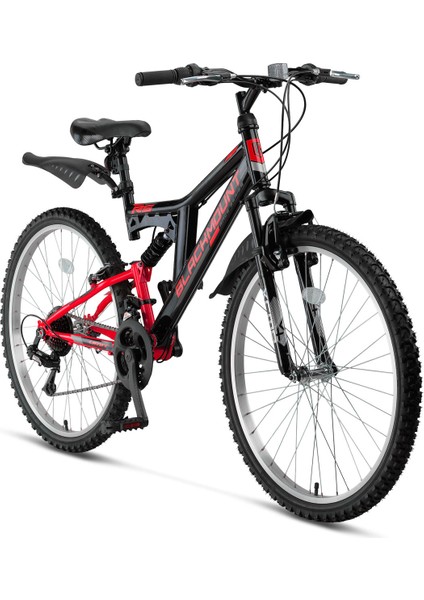 Blackmount 24 Jant Çift Amortisörlü Bisiklet 2429 (140-160 cm Arası Boy