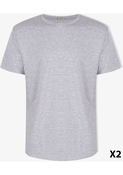 Erkek 2'li Basic Likralı T-Shirt fiyatları