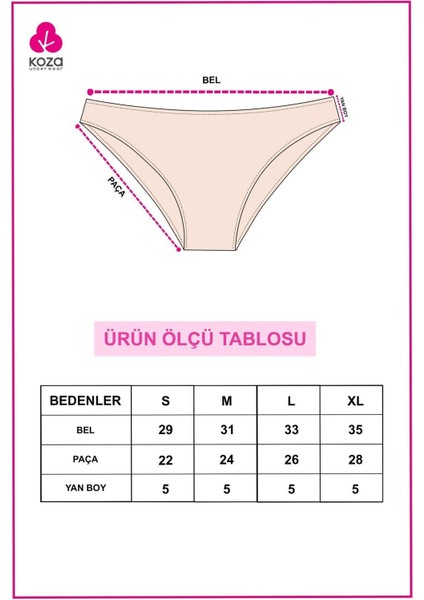 Kadın 7'li Likralı Külot