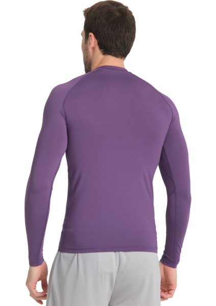 Erkek Uzun Kollu Mor Ter Tutmaz Fit Compression Spor Body Tshirt DMN1453797995 modelleri