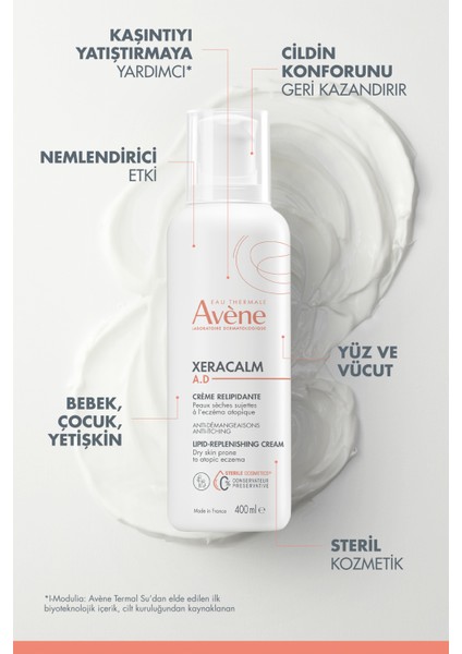 Xeracalm A.d Lipid-Replenishing Creme Atopiye Egilimli Ciltler Için Nemlendirici Krem 400 ml