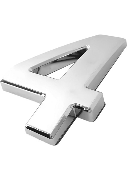 Yapışkanlı Kapı Numarası Küçük Boy 50 mm 5 cm Numara 4 Rakam Dört Sayısı Krom Renk Numaralar 1 Adet fırsatları