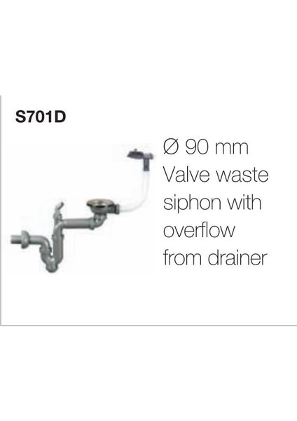 Krom Evye Büyük Kafalı Damlalıklı Taşırmalı Sifon