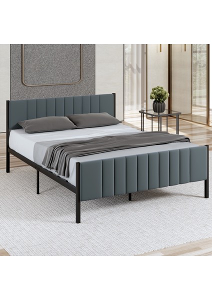 Lotus Metal Karyola Antrasit Renk, 140 x 190 cm