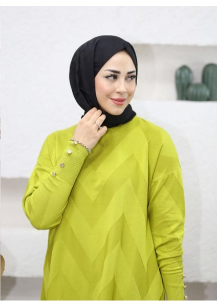 Zikzak Model Merserize Triko Tunik