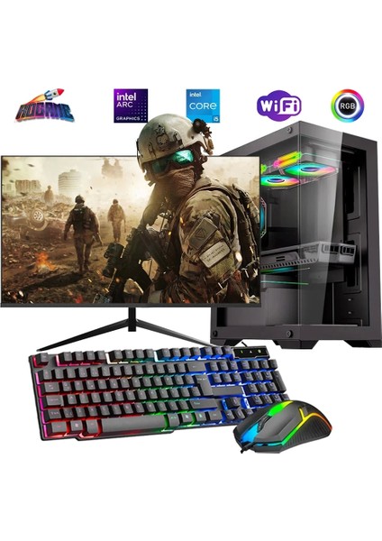 I5 14400F 16GB Ddr4 480SSD 12GB Arc B580 27" 165Hz Mon. Oyun Bilgisayarı