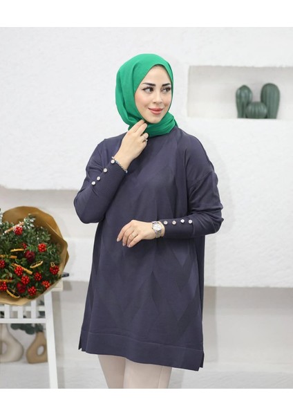 Zikzak Model Merserize Triko Tunik