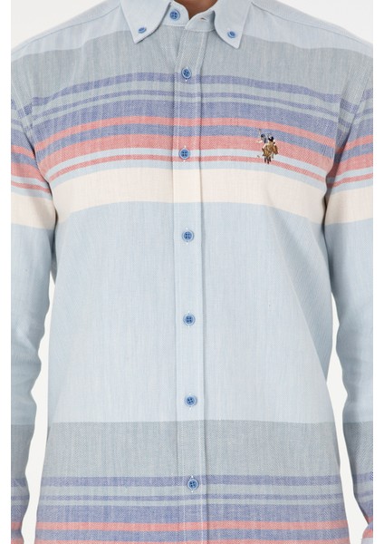 Erkek Koyu Mavi Gömlek Desenli 50291255-VR032