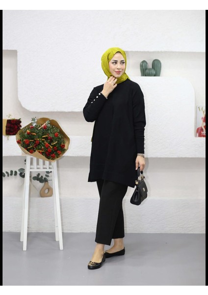 Zikzak Model Merserize Triko Tunik