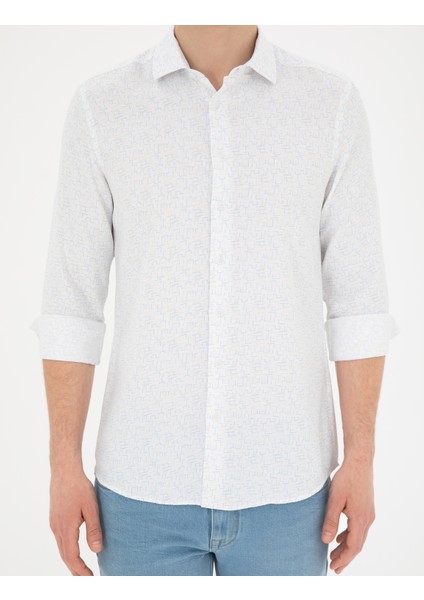 Erkek Limon Slim Fit Uzun Kollu Gömlek 50283501-VR035