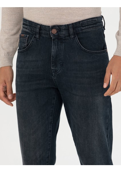 Erkek Petrol Slim Fit Jean Pantolon 50274325-VR102
