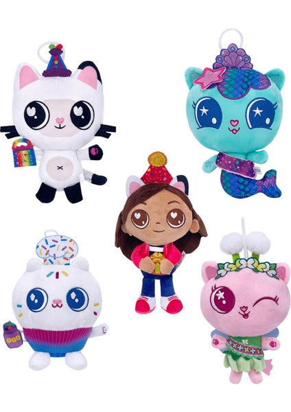 5 Parça Set 20CM Gabby'nin Bebek Evi Oyuncak Peluş (Yurt Dışından)