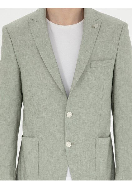 Erkek Açık Yeşil Ex. Slim Fit Ceket 50285244-VR092