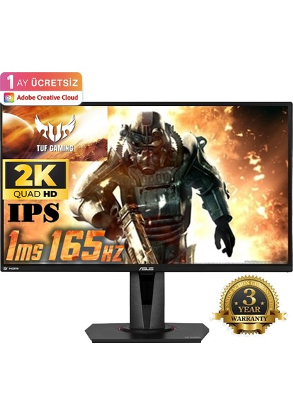 Tuf Gaming VG27AQZ 27 inç 165Hz 1ms WQHD Adaptive Sync IPS Gaming Monitör