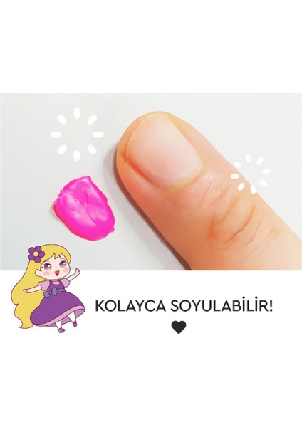 Pinky Cosmetic I'm Pinky Kids Nail Paint Shiny Purple - Çocuklar İçin Soyulabilir Oje modelleri