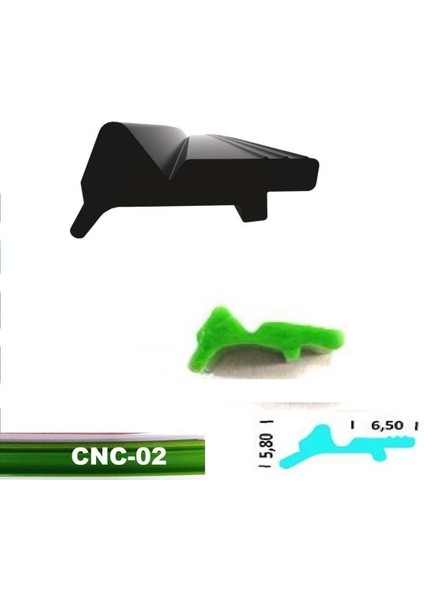 Cnc-02 Contacall Cnc Kızak Fitili Puntalı Sıyırıcı Tipi Cnc Contası 5 Metre Mavi