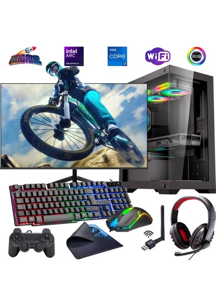 I7 12700F 32GB Ddr4 1tb M2 12GB Arc B580 27" 165Hz Mon. Oyun Bilgisayarı (Gaming Set)