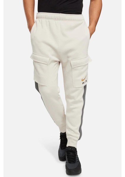 Sportswear Swoosh Air Fleece Cargo Jogger Erkek Eşofman Altı Krem