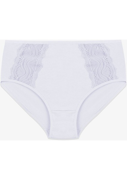 Kadın 3'lü Pamuklu Yan Dantelli Yüksek Bel Curve Külot fiyatları