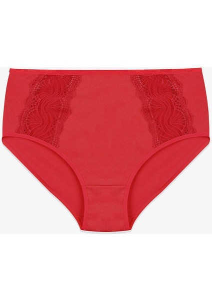 Kadın 3'lü Pamuklu Yan Dantelli Yüksek Bel Curve Külot modelleri