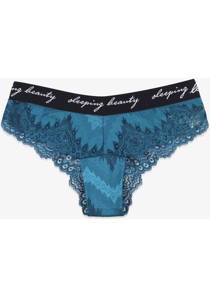 Kadın 4'lü Yazılı Lastikli Dantelli Külot modelleri