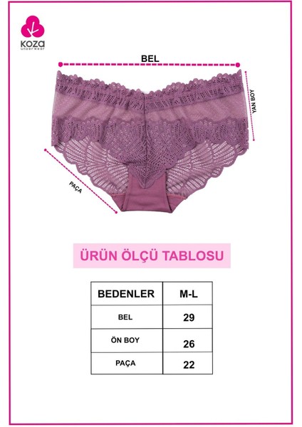 Kadın 3'lü Dantelli Külot