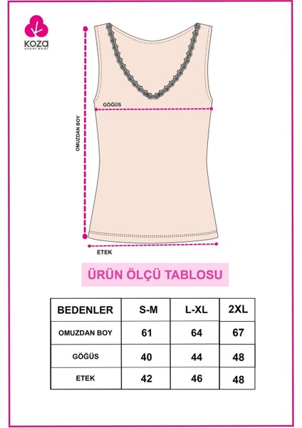 Kadın 2'li Dantel Detaylı Atlet