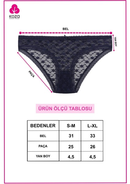 Kadın 3'lü Dantelli Külot fırsatları