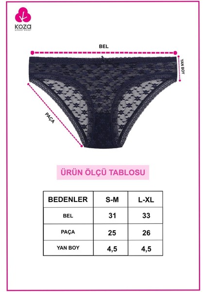Kadın 3'lü Dantelli Külot indirimleri
