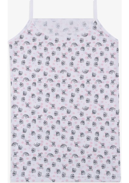 Kız Çocuk 3'lü Penguen Desenli Pamuklu Atlet