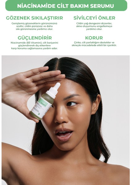 Anti Akne Ton Eşitleyici Botanikal Kolajen Serum (niacinamide 5%+zınc Pca 1%)