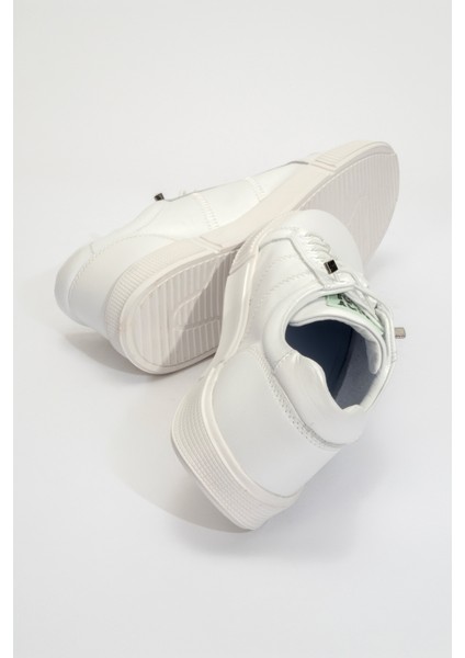 Erkek Lastik Bağcıklı Comfort Casual Ayakkabı Deri Hj 20250m Beyaz