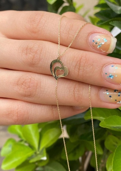 14 Ayar Altın Soft Kalp Kolye modelleri