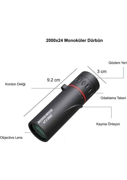 2000X24 Hd Zoom Monoküler Mini Taşınabilir Hd Dürbün Tripod Telefon Tutacağı indirimleri