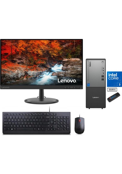 Thinkcentre Neo 50T Gen 5 Intel Core I3-13100 64GB Ddr5 256GB SSD Fhd 23.8 Mon. Windows 11 Pro Masaüstü Blgisayar NEO12UB0009TRMW21+Zetta USB Bellek