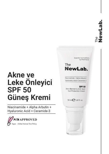 The Newlab ve Leke Güneş Kremi 50 Spf (Uva/uvb Pa++++ ) 50 ml