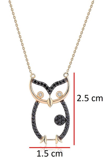 0.31 Karat Siyah Pırlantalı Baykuş Kolye fırsatları