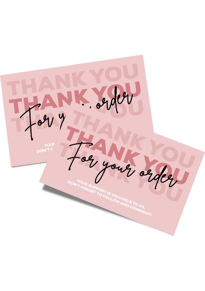 Teşekkür Kartı (Tasarım 7) 6x9 - 50 Adet