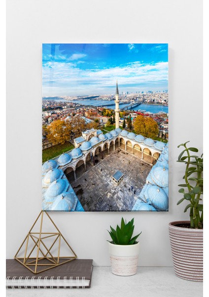 Süleymaniye Camii Istanbul Manzarası Cam Tablo | Hediyelik, Dekoratif, Ofis, Mutfak