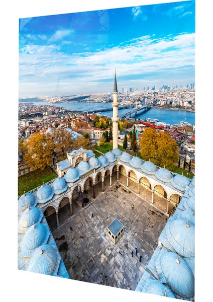 Süleymaniye Camii Istanbul Manzarası Cam Tablo | Hediyelik, Dekoratif, Ofis, Mutfak