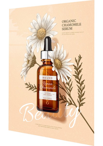 Organik Serum Kozmetik Cam Tablo | Hediyelik, Dekoratif, Ofis, Mutfak fiyatları