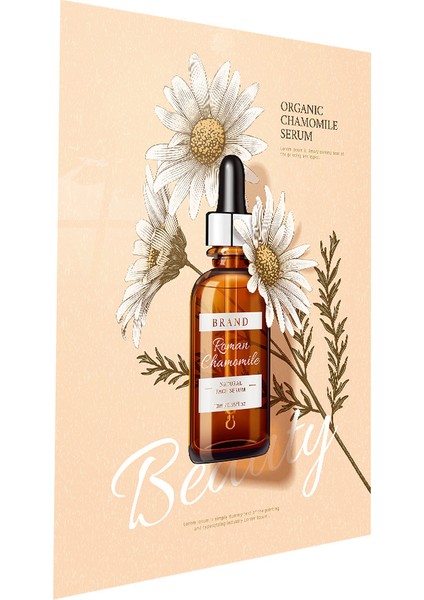 Organik Serum Kozmetik Cam Tablo | Hediyelik, Dekoratif, Ofis, Mutfak fırsatları
