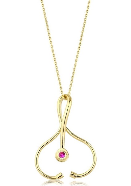 0.03 Karat Yakut Doktor Kolye PN1092ST