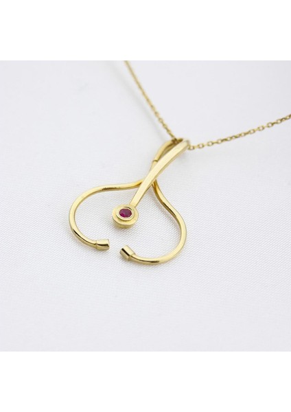 0.03 Karat Yakut Doktor Kolye PN1092ST