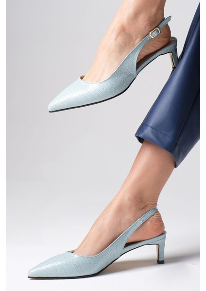 Alisa Mavi Renk Kadın Topuklu Ayakkabı